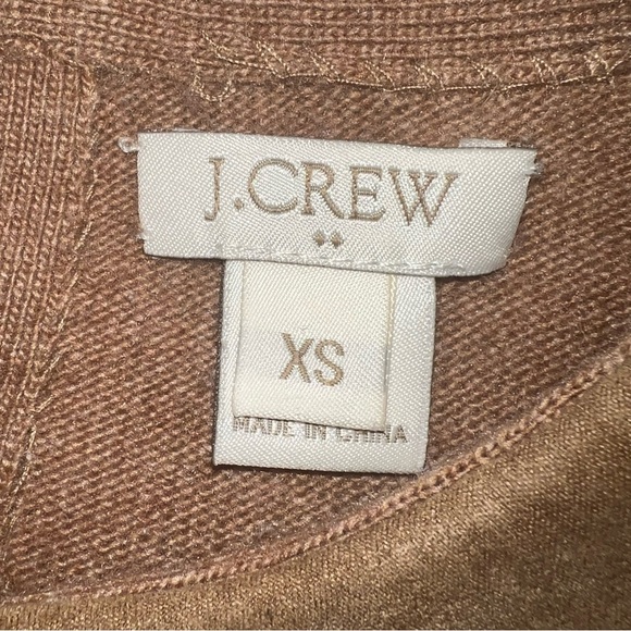 J. Crew Factory Herringbone Peter Pan Collar Sweater in Camel Brown Sz XS - Picture 4 of 12